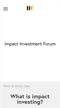Mobile Screenshot of impactinvestmentforum.com
